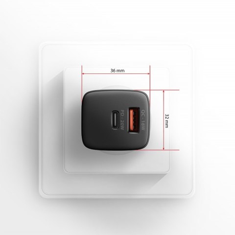 MOBILE CHARGER WALL USB 20W/2PORT BLACK ACU-PQ20 AXAGON MOBILE CHARGER WALL USB 20W/2PORT BLACK ACU-PQ20 AXAGON