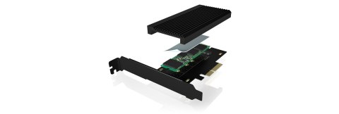 Rajd Sonic | Konwerter na 1x HDD/SSD dla slotu PCIe x4 | IB-PCI208-HS | Czarny Rajd Sonic | Konwerter na 1x HDD/SSD dla slotu PCIe x4 | IB-PCI208-HS | Czarny