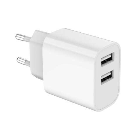 GEMBIRD 2-PORTOWA ŁADOWARKA SIECIOWA 2X USB-A, BIAŁA GEMBIRD 2-PORTOWA ŁADOWARKA SIECIOWA 2X USB-A, BIAŁA