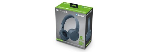 Muza | Słuchawki stereofoniczne | M-272 BTB | Wbudowany mikrofon | Łączność Bluetooth | Niebieski