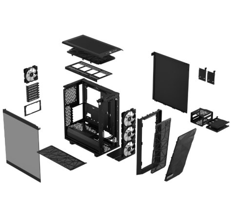 Obudowa Fractal Design Meshify 2 Compact RGB Czarna (FD-C-MES2C-06) Obudowa Fractal Design Meshify 2 Compact RGB Czarna (FD-C-MES2C-06)