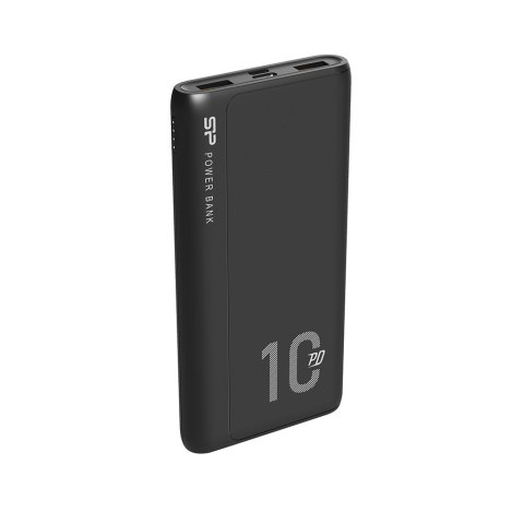 Powerbank SILICON POWER QP15 10000 mAh 2x USB QC 3.0 1x USB-C PD (SP10KMAPBKQP150K) Czarny Powerbank SILICON POWER QP15 10000 mAh 2x USB QC 3.0 1x USB-C PD (SP10KMAPBKQP150K) Czarny