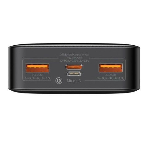 BASEUS POWERBANK BIPOW 20000MAH, 2XUSB, USB-C, 20W (CZARNY) BASEUS POWERBANK BIPOW 20000MAH, 2XUSB, USB-C, 20W (CZARNY)
