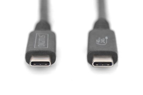 Kabel USB 4.0 40Gbps Typ USB C/USB C M/M PD 3.0 100W 8K 30Hz czarny 0,8m