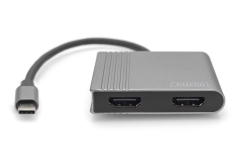 Kabel adapter graficzny USB Typ C na 2x HDMI 4K 60Hz UHD 0,2m Kabel adapter graficzny USB Typ C na 2x HDMI 4K 60Hz UHD 0,2m