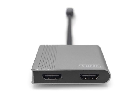 Kabel adapter graficzny USB Typ C na 2x HDMI 4K 60Hz UHD 0,2m Kabel adapter graficzny USB Typ C na 2x HDMI 4K 60Hz UHD 0,2m