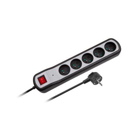 Listwa zasilająca Rebel 5 gniazd z przełącznikiem (3m, 3x1,5mm) Listwa zasilająca Rebel 5 gniazd z przełącznikiem (3m, 3x1,5mm)