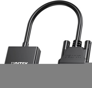 Unitek Adapter VGA na HDMI FullHD czarny 15cm