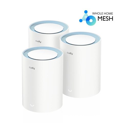 Cudy M1200 3-PACK siatkowy system wi-fi Dual-band (2.4 GHz/5 GHz) Wi-Fi 5 (802.11ac) Biały 1 Wewnętrzne Cudy M1200 3-PACK siatkowy system wi-fi Dual-band (2.4 GHz/5 GHz) Wi-Fi 5 (802.11ac) Biały 1 Wewnętrzne