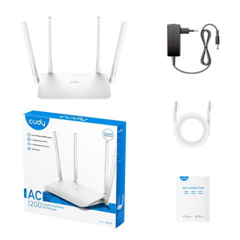 Cudy WR1300 router bezprzewodowy Gigabit Ethernet Dual-band (2.4 GHz/5 GHz) Biały Cudy WR1300 router bezprzewodowy Gigabit Ethernet Dual-band (2.4 GHz/5 GHz) Biały