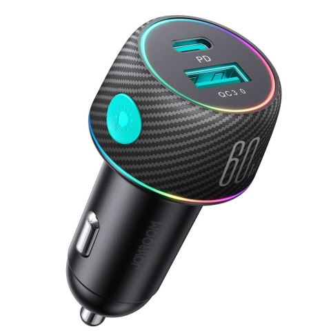 Ładowarka samochodowa Joyroom JR-CCN01 60W 3.0A PD 3.0 QC 3.0 1x USB-A 1x USB-C Ładowarka samochodowa Joyroom JR-CCN01 60W 3.0A PD 3.0 QC 3.0 1x USB-A 1x USB-C