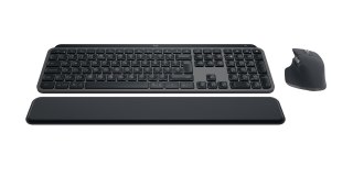 Logitech MX Keys S Combo klawiatura Dołączona myszka Biuro RF Wireless + Bluetooth QWERTY Amerykański międzynarodowy Grafitowy