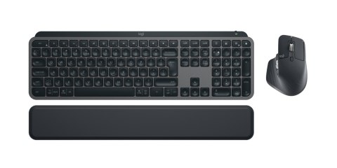 Logitech MX Keys S Combo klawiatura Dołączona myszka Biuro RF Wireless + Bluetooth QWERTY Amerykański międzynarodowy Grafitowy Logitech MX Keys S Combo klawiatura Dołączona myszka Biuro RF Wireless + Bluetooth QWERTY Amerykański międzynarodowy Grafitowy