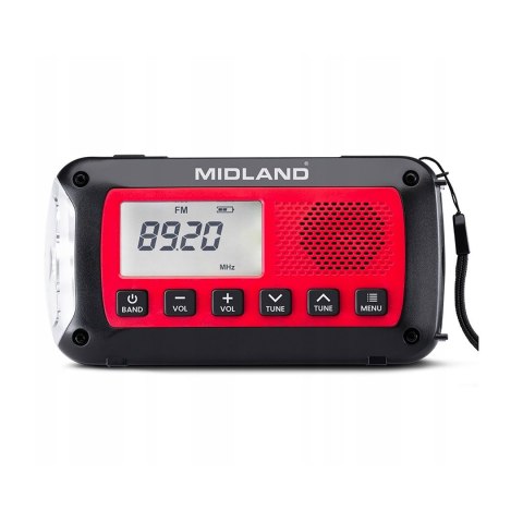 Radio alarmowe Midland ER100 z akumulatorem 2600mAh Radio alarmowe Midland ER100 z akumulatorem 2600mAh