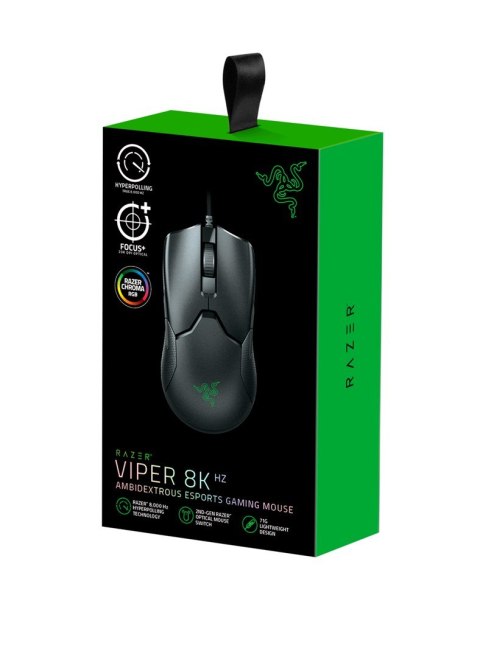 Razer Viper myszka Po prawej stronie USB Typu-A Optyczny 20000 DPI Razer Viper myszka Po prawej stronie USB Typu-A Optyczny 20000 DPI