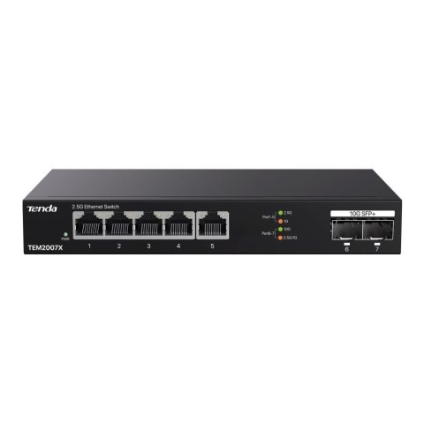 Tenda TEM2007X łącza sieciowe 2.5G Ethernet (100/1000/2500) Komputer stacjonarny Czarny Tenda TEM2007X łącza sieciowe 2.5G Ethernet (100/1000/2500) Komputer stacjonarny Czarny