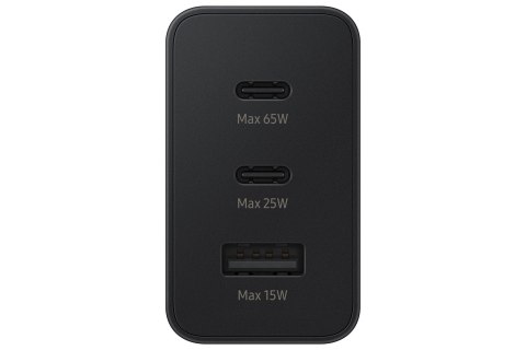 Ładowarka sieciowa SAMSUNG Trio EP-T6530 65W PD 1x USB-A, 2x USB-C (EP-T6530NBEGEU) Czarny Ładowarka sieciowa SAMSUNG Trio EP-T6530 65W PD 1x USB-A, 2x USB-C (EP-T6530NBEGEU) Czarny