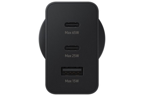 Ładowarka sieciowa SAMSUNG Trio EP-T6530 65W PD 1x USB-A, 2x USB-C (EP-T6530NBEGEU) Czarny Ładowarka sieciowa SAMSUNG Trio EP-T6530 65W PD 1x USB-A, 2x USB-C (EP-T6530NBEGEU) Czarny