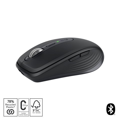 Logitech MX Anywhere 3S myszka Po prawej stronie RF Wireless + Bluetooth Laser 8000 DPI Logitech MX Anywhere 3S myszka Po prawej stronie RF Wireless + Bluetooth Laser 8000 DPI