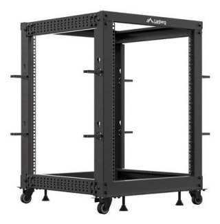 OPEN RACK 19" 15U 600X600-1100 REGULOWANY CZARNY LANBERG
