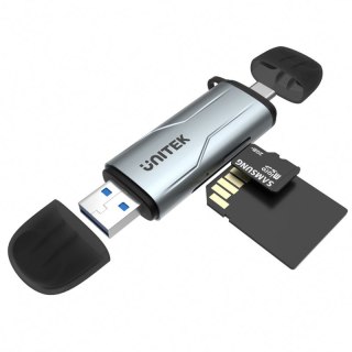 UNITEK R1010A czytnik kart USB 3.2 Gen 1 (3.1 Gen 1) Type-A/Type-C Szary