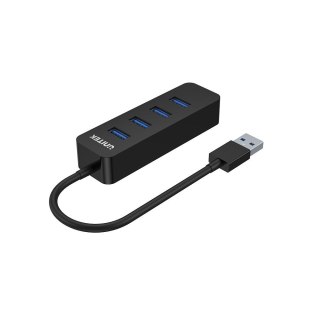 UNITEK uHUB Q4 USB 3.2 Gen 1 (3.1 Gen 1) Type-A 5000 Mbit/s Czarny
