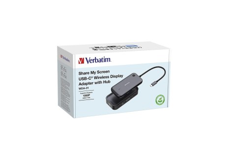 Bezprzewodowa karta sieciowa USB-C Verbatim Share My Screen 1080P WDA-01 Bezprzewodowa karta sieciowa USB-C Verbatim Share My Screen 1080P WDA-01