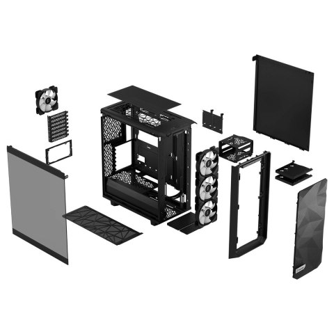 Fractal Design Obudowa Meshify 2 Compact Lite RGB TG Light Czarna Fractal Design Obudowa Meshify 2 Compact Lite RGB TG Light Czarna