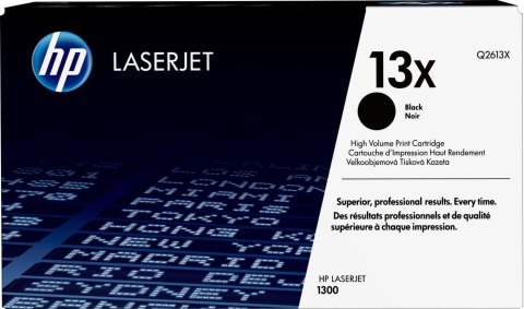 HP 13X oryginalny wkład z czarnym tonerem LaserJet XL HP 13X oryginalny wkład z czarnym tonerem LaserJet XL