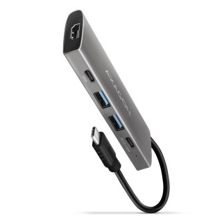 AXAGON HMC-5G21 USB-HUB 2x USB-A + 2x USB-C + HDMI 4K/30Hz, USB-C 3,1 - 13cm
