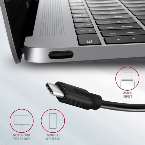 AXAGON HMC-5G21 USB-HUB 2x USB-A + 2x USB-C + HDMI 4K/30Hz, USB-C 3,1 - 13cm AXAGON HMC-5G21 USB-HUB 2x USB-A + 2x USB-C + HDMI 4K/30Hz, USB-C 3,1 - 13cm