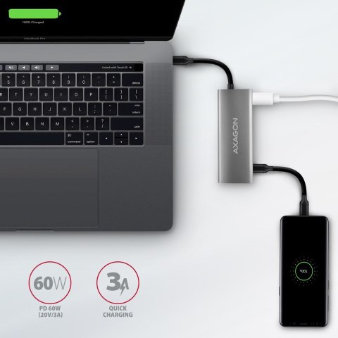 AXAGON HMC-5G21 USB-HUB 2x USB-A + 2x USB-C + HDMI 4K/30Hz, USB-C 3,1 - 13cm AXAGON HMC-5G21 USB-HUB 2x USB-A + 2x USB-C + HDMI 4K/30Hz, USB-C 3,1 - 13cm