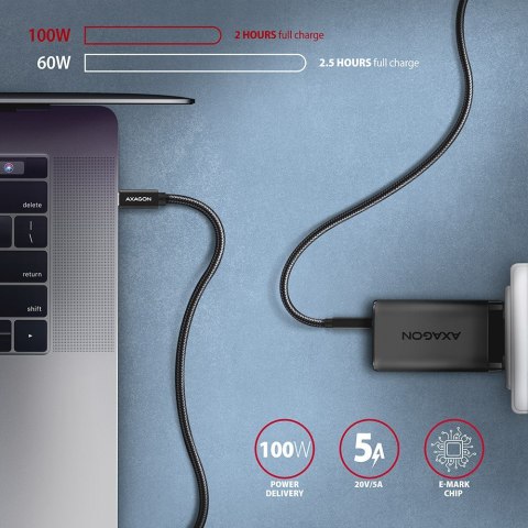 Axagon BUCM32-CM15AB kabel USB USB 3.2 Gen 2x2 1,5 m USB C Czarny