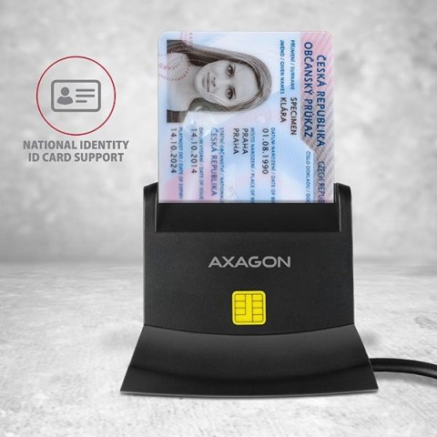 Axagon CRE-SM2 czytnik do kart chipowych Wewnętrzna USB USB 2.0 Czarny Axagon CRE-SM2 czytnik do kart chipowych Wewnętrzna USB USB 2.0 Czarny