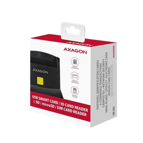 Axagon CRE-SM2 czytnik do kart chipowych Wewnętrzna USB USB 2.0 Czarny Axagon CRE-SM2 czytnik do kart chipowych Wewnętrzna USB USB 2.0 Czarny