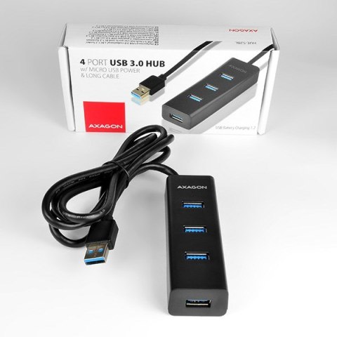 Axagon HUE-S2BL huby i koncentratory USB 3.2 Gen 1 (3.1 Gen 1) Type-A 5000 Mbit/s Czarny