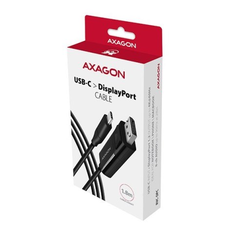 Axagon RVC-DPC adapter kablowy 1,8 m USB Type-C DisplayPort Czarny Axagon RVC-DPC adapter kablowy 1,8 m USB Type-C DisplayPort Czarny