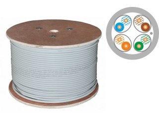Alantec Kabel U/FTP kat.6A, sieciowy, LSOH, B2ca "FireHardy" 4x2x23 AWG, 10Gb/s, 700 MHz, szary, 500m (KIF6ALSOH500B)
