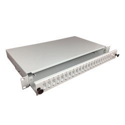 Alantec Przełącznica światłowodowa 24xSC duplex / 24xLC quad 19" 1U z płytą czołową oraz akcesoriami montażowymi (dławiki, opask