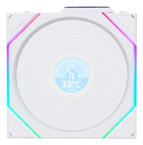 Lian Li UNI FAN TL Wireless LCD Lüfter, ARGB, PWM - Reverse Blade, 120 mm, weiß Lian Li UNI FAN TL Wireless LCD Lüfter, ARGB, PWM - Reverse Blade, 120 mm, weiß