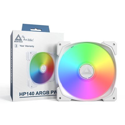 Montech HP140 ARGB PWM Obudowa komputera Wentylator 14 cm Biały 1 szt.