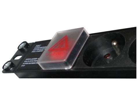 Alantec Listwa zasilająca 19" 230V - 7 gniazd (typu E - CEE 7/5), z wyłącznikiem LED, z zabezpieczeniem przeciwprzeciążeniowym, Alantec Listwa zasilająca 19" 230V - 7 gniazd (typu E - CEE 7/5), z wyłącznikiem LED, z zabezpieczeniem przeciwprzeciążeniowym,