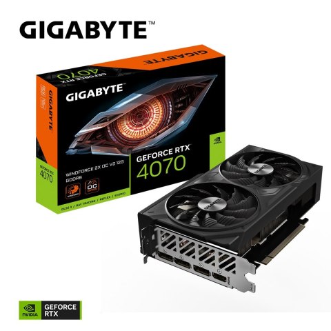 GIGABYTE GeForce RTX 4070 WINDFORCE 2X OC V2 12G NVIDIA 12 GB GDDR6 GIGABYTE GeForce RTX 4070 WINDFORCE 2X OC V2 12G NVIDIA 12 GB GDDR6