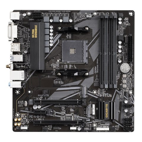Gigabyte B550M DS3H AC płyta główna AMD B550 Socket AM4 micro ATX Gigabyte B550M DS3H AC płyta główna AMD B550 Socket AM4 micro ATX