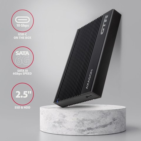 HDD ACC ENCLOSURE 2.5"/USB-C BLACK EE25-GTR AXAGON