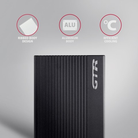 HDD ACC ENCLOSURE 2.5"/USB-C BLACK EE25-GTR AXAGON