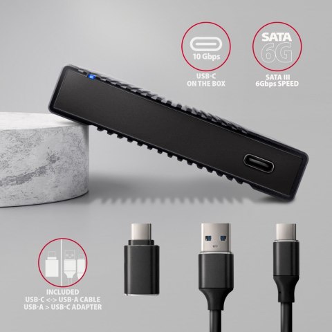 HDD ACC ENCLOSURE 2.5"/USB-C BLACK EE25-GTR AXAGON