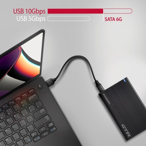 HDD ACC ENCLOSURE 2.5"/USB-C BLACK EE25-GTR AXAGON
