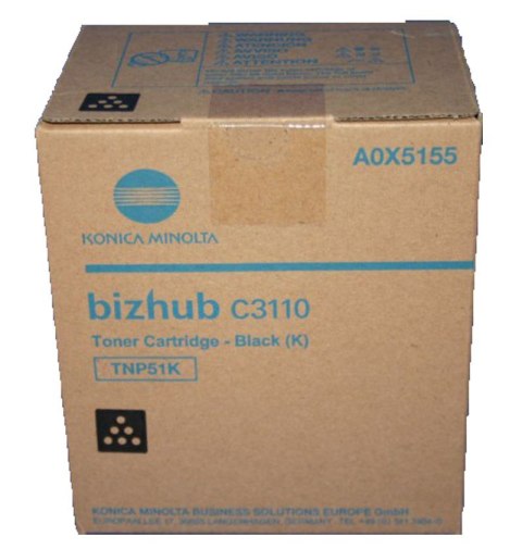 Konica Minolta Toner TNP-51 A0X5155 Black 5000 Konica Minolta Toner TNP-51 A0X5155 Black 5000