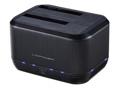 LC-Power LC-DOCK-U3-III stacja dokująca do dysków twardych USB 3.2 Gen 1 (3.1 Gen 1) Type micro-B Czarny